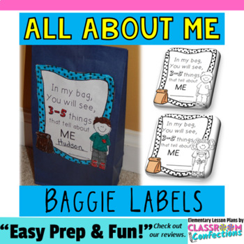 Preview of All About Me Bag: A First Week of School Activity