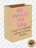 All About Me Bag Project for BTS