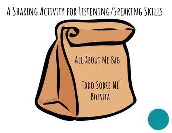 Preview of All About Me Bags - Letter in English & Spanish (Sharing Activity) 
