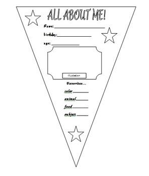 All About Me Banner by Apples to Apples | Teachers Pay Teachers