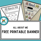 All About Me Banner - Back to School FREEBIE!!