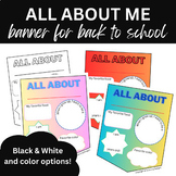All About Me Banner for Back to School