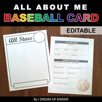 Preview of All About Me Baseball Card