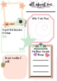 All About Me (Beginning of Year) Activity Page and Dear Fu