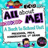 All About Me Unit for Back to School (PreK/Kindergarten/Fi