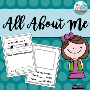 All About Me Book by Ms Cocoa's Kinders | TPT