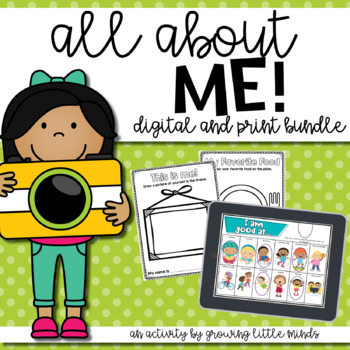 Preview of All About Me Book (digital and printable book bundle)