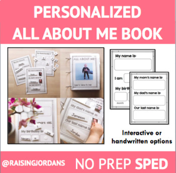 Preview of Personalized All About Me Book