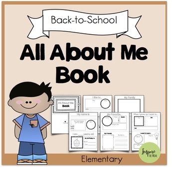 Printable Half-page All About Me Book (Back-to-School Writing Activity)