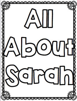 All About Me Book Cover Page - Editable by The Primary Years | TPT