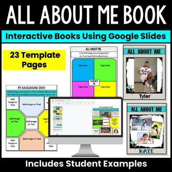 Preview of All About Me Book - Google Slides Project - Middle School ELA - High School