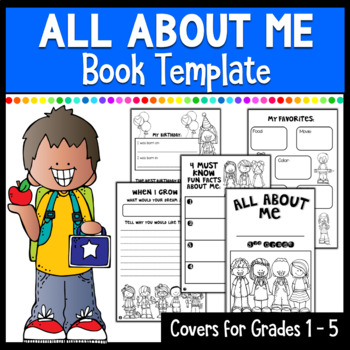 All About Me Book Template | Back to School Activity by Joyful 4th