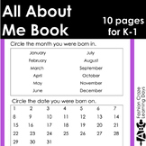 All About Me Book for K-1  Star Student Activities 