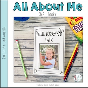 All About Me Booklet- Digital Version Included by Surfin' Through Second