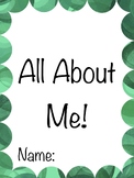 All About Me Booklet - For Parents and Teachers