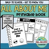 All About Me Printable Booklet | English + Spanish