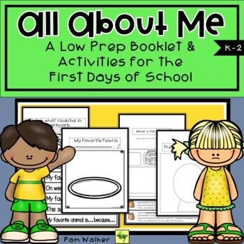 Preview of All About Me Booklet and Activities for Back to School