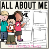 All About Me Booklet for Beginning Writers