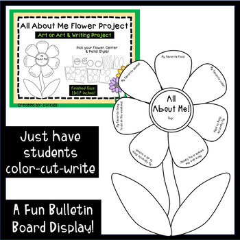 All About Me Bundle - Fall or Spring Bulletin Board - Flower Art Project
