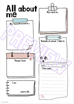 All About Me Bundle | Goal Setting | Social Emotional Learning | Reflection