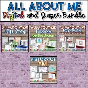 Preview of All About Me Bundle - Print and Digital