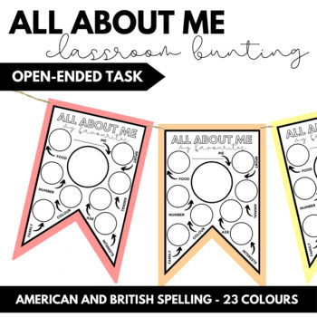 Preview of All About Me Bunting - BACK TO SCHOOL