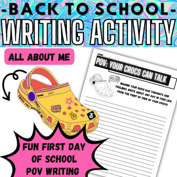 Preview of All About Me | CROCS Fun Point of View Writing Activity | Back to School | BTS