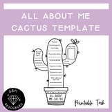 All About Me Cactus Activity Start Up Back to School