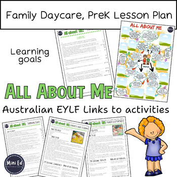 Preview of All About Me: Canva-Editable Template..EYLF Unit Study..Family Daycare..PreK