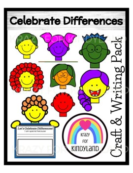 Preview of Be Different Craft, Writing, Celebrate (Back to School, Martin Luther King, Jr.)