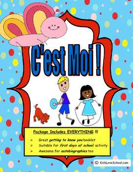 Preview of All About Me (C'est Moi!) in FRENCH. Great first days of school activity!