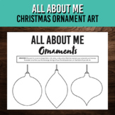 All About Me Christmas Ornament Coloring Page | December A