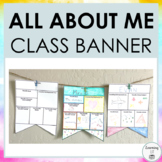 All About Me Class Banner for Middle School ELA - Back to School Classroom Decor