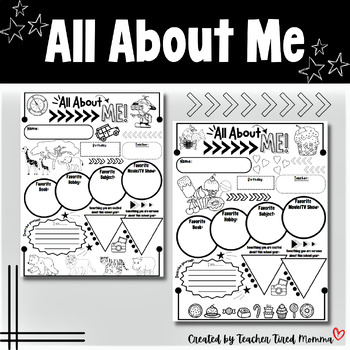 All About Me Classroom Posters by Teacher Tired Momma | TPT