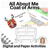 All About Me - Coat of Arms  - First Week of School for an