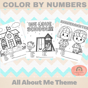 Preview of All About Me Color by Numbers