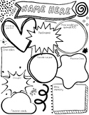 Editable All About Me Coloring Page Canva Template