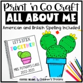 All About Me Craft | Back to School Activity | Cactus Bull