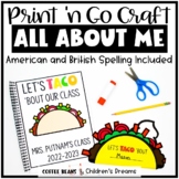 All About Me Craft | Back to School Activity | Taco Bullet