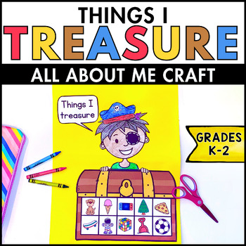 Preview of All About Me Kindergarten 1st 2nd Grade Craft - Summer School Get to Know You 