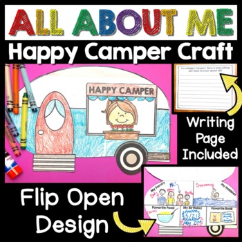 Preview of All About Me Craft | Camping Unit | Beginning of the Year Bulletin Board
