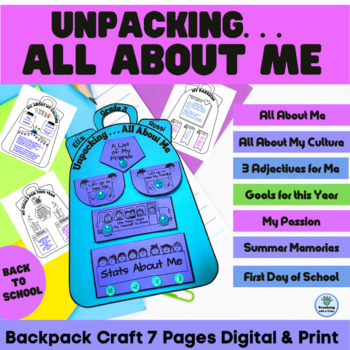 All about me backpack activity