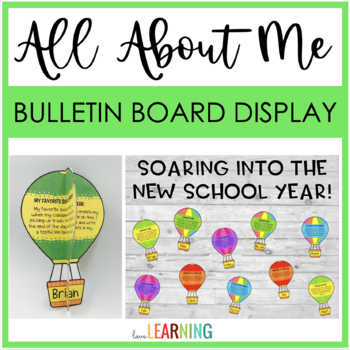 All About Me Craftivity and Bulletin Board Display by Love Learning