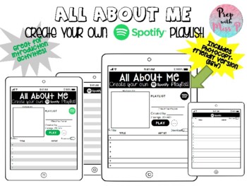 Preview of All About Me: Create your own Spotify Playlist