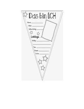 Preview of All About Me-Das bin ich-Classroom Banner