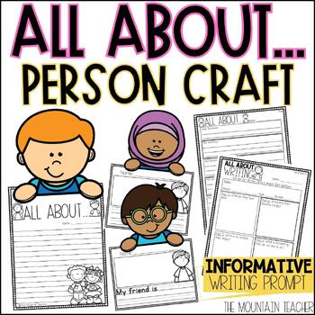 Preview of All About My Friend or All About Me Writing Template & Community Builder Craft
