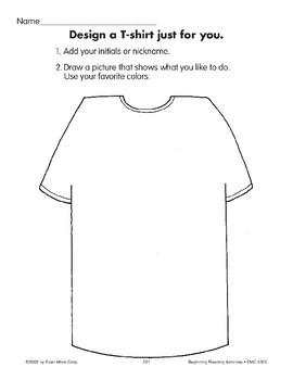 All About Me: Design a T-shirt by Evan-Moor Educational Publishers