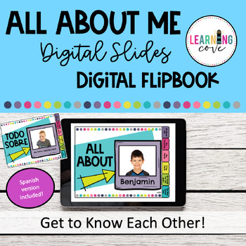 Preview of All About Me Digital Flipbook - English and Spanish - Google Slides and Seesaw!