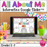 All About Me Digital Google Slides™️ for Distance Learning