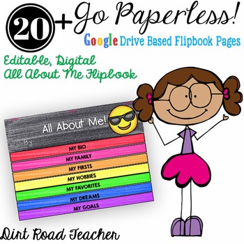 Preview of Beginning of the Year Activities All About Me Digital Paperless Flipbook